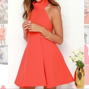 Finders Keepers Smoke Trails Coral Red Dress